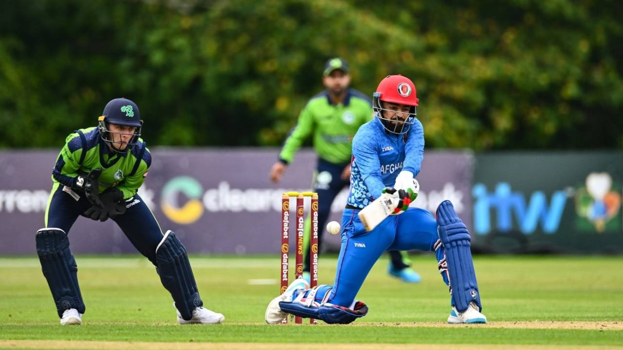 Rashid Khan played a 10-ball 31 cameo, Ireland vs Afghanistan, 4th T20I, Belfast, August 15, 2022