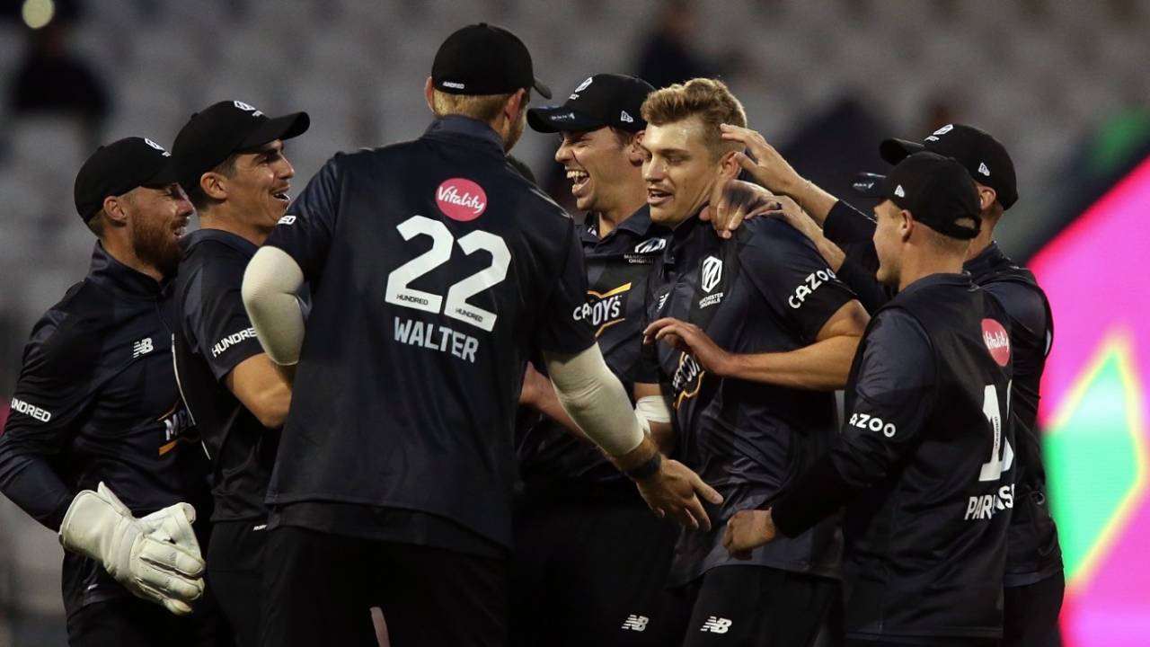 Mitchell Stanley struck early on his Hundred debut, Manchester Originals vs Welsh Fire, The Men's Hundred, Emirates Old Trafford, August 16, 2022