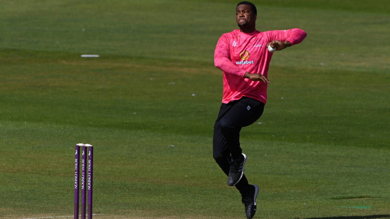 Delray Rawlins bowled an economical spell, Durham v Sussex, Royal London Cup, Chester-le-Street, August 17, 2022