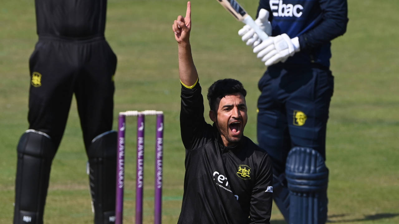 Zafar Gohar appeals for another Gloucestershire wicket&nbsp;&nbsp;&bull;&nbsp;&nbsp;Getty Images