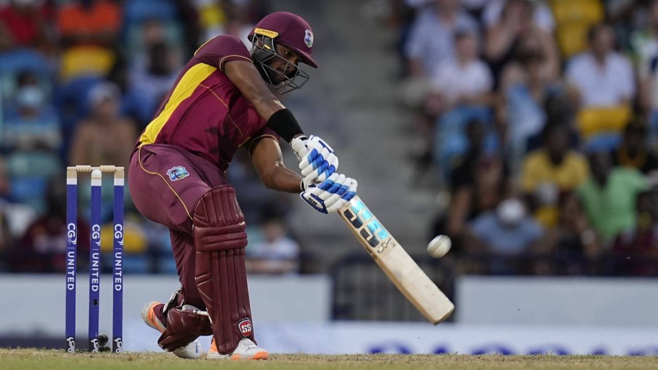 Nicholas Pooran cracked 91 off 55 balls, West Indies vs New Zealand, 3rd ODI, Bridgetown, August 21, 2022
