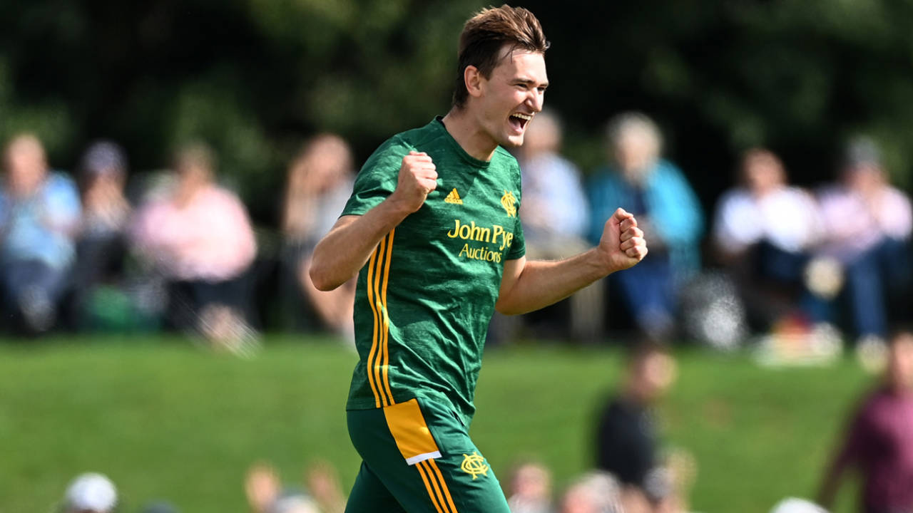 Toby Pettman claimed figures of 4 for 44, Nottinghamshire vs Surrey, Royal London Cup, Welbeck, August 23, 2022