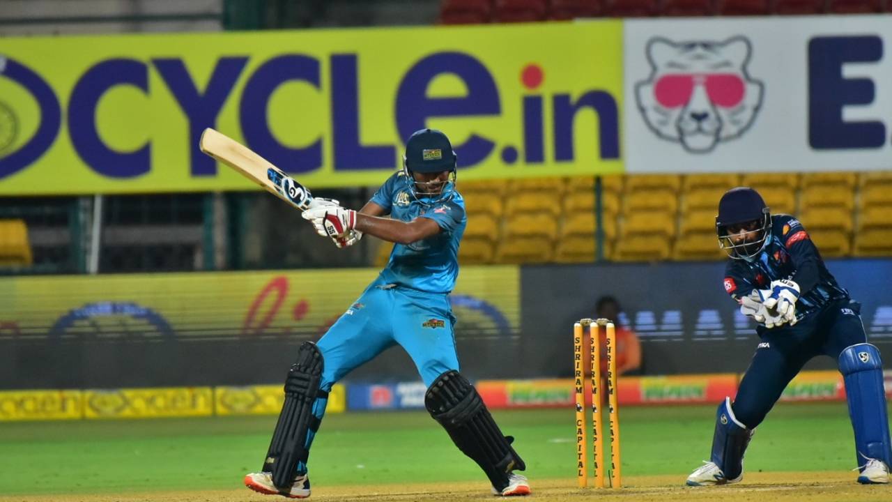Rohan Patil was in punishing form but lacked support at the other end, Maharaja T20 Trophy 2022, Qualifier 1, Bengaluru Blasters vs Gulbarga Mystics, Bengaluru, August 23, 2022 