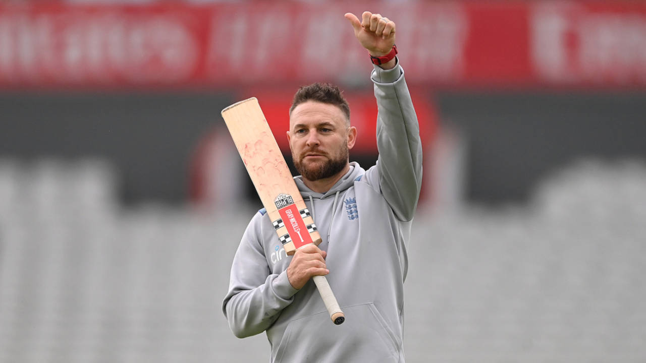Brendon McCullum at training, England training, Emirates Old Trafford, August 24, 2022
