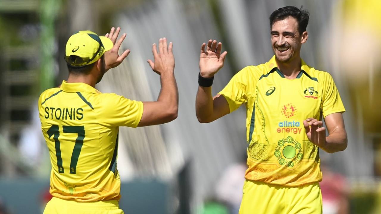 Mitchell Starc has a knee injury, while Marcus Stoinis has a side injury&nbsp;&nbsp;&bull;&nbsp;&nbsp;Getty Images