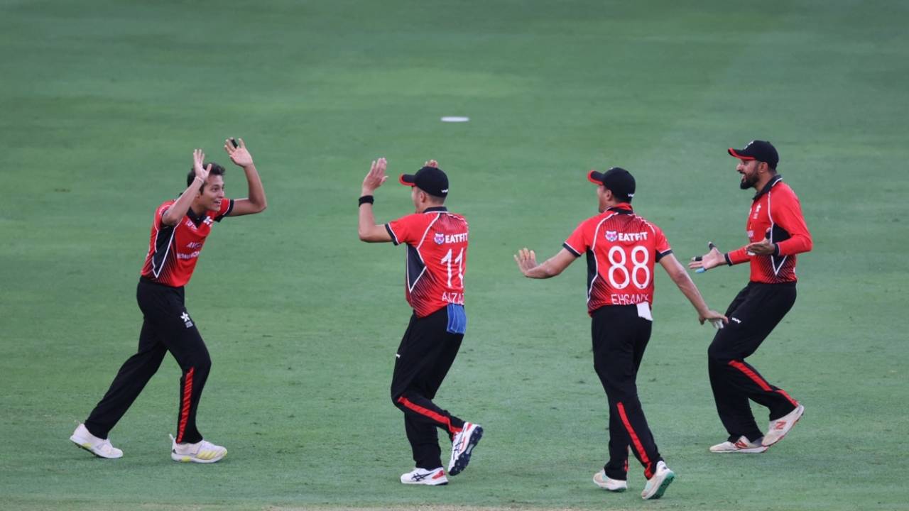 Ayush Shukla is pumped up after sending back Rohit Sharma, India vs Hong Kong, Asia Cup, Dubai, August 31, 2022