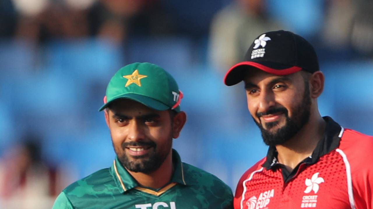 Captains Babar Azam and Nizakat Khan at the toss