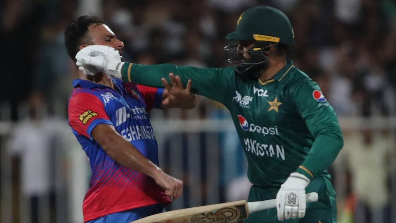 Things heated up between Fareed Ahmed and Asif Ali, Afghanistan vs Pakistan, Asia Cup Super 4s, Sharjah, September 7, 2022