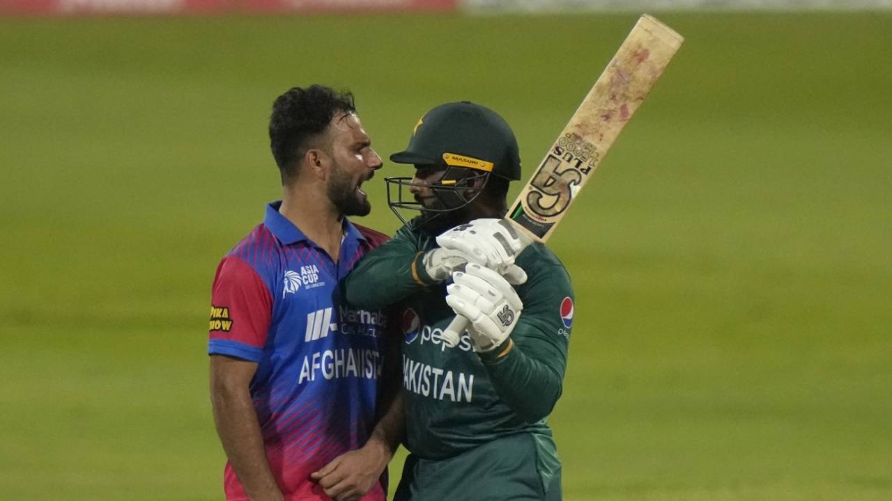 Fareed Ahmad and Asif Ali were involved in a massive altercation, Afghanistan vs Pakistan, Asia Cup Super 4s, Sharjah, September 7, 2022