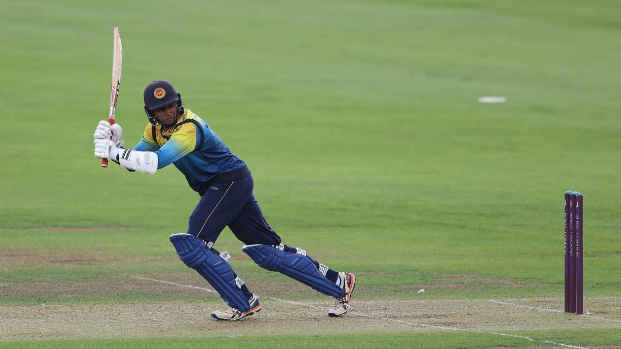 Abisheak Liyanaarachchi plays a flick, England U-19 vs Sri Lanka U-19, 2nd Youth ODI, Worcester, September 8, 2022