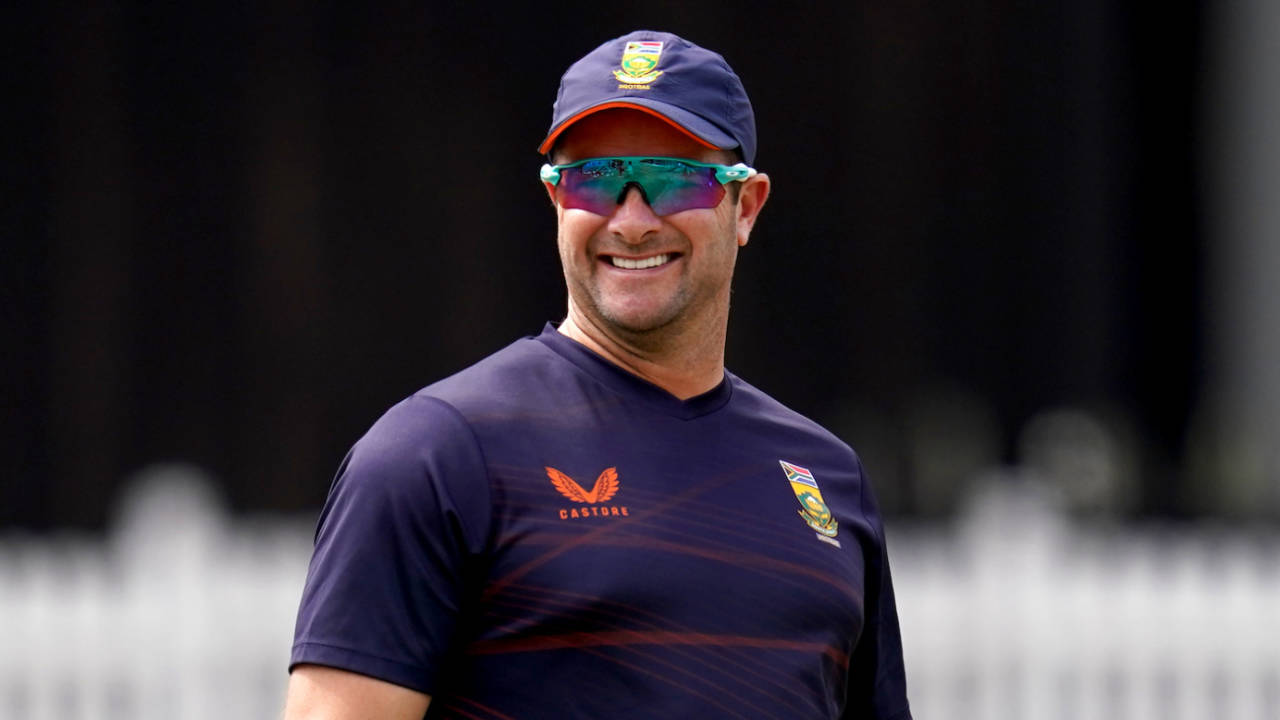 Mark Boucher keeps an eye on a nets session at Lord's, London, August 15, 2022