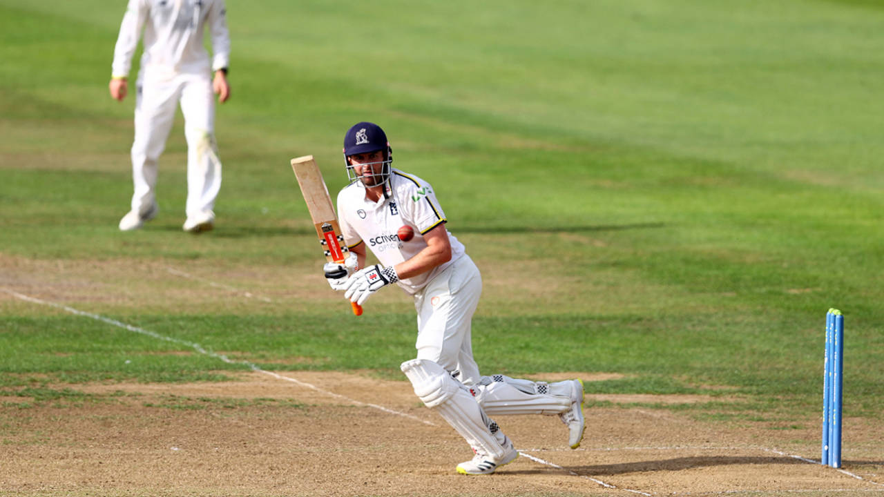 Dom Sibley plays to the leg side, LV=Insurance County Championship, Gloucestershire vs Warwickshire, Bristol, September 20, 2022