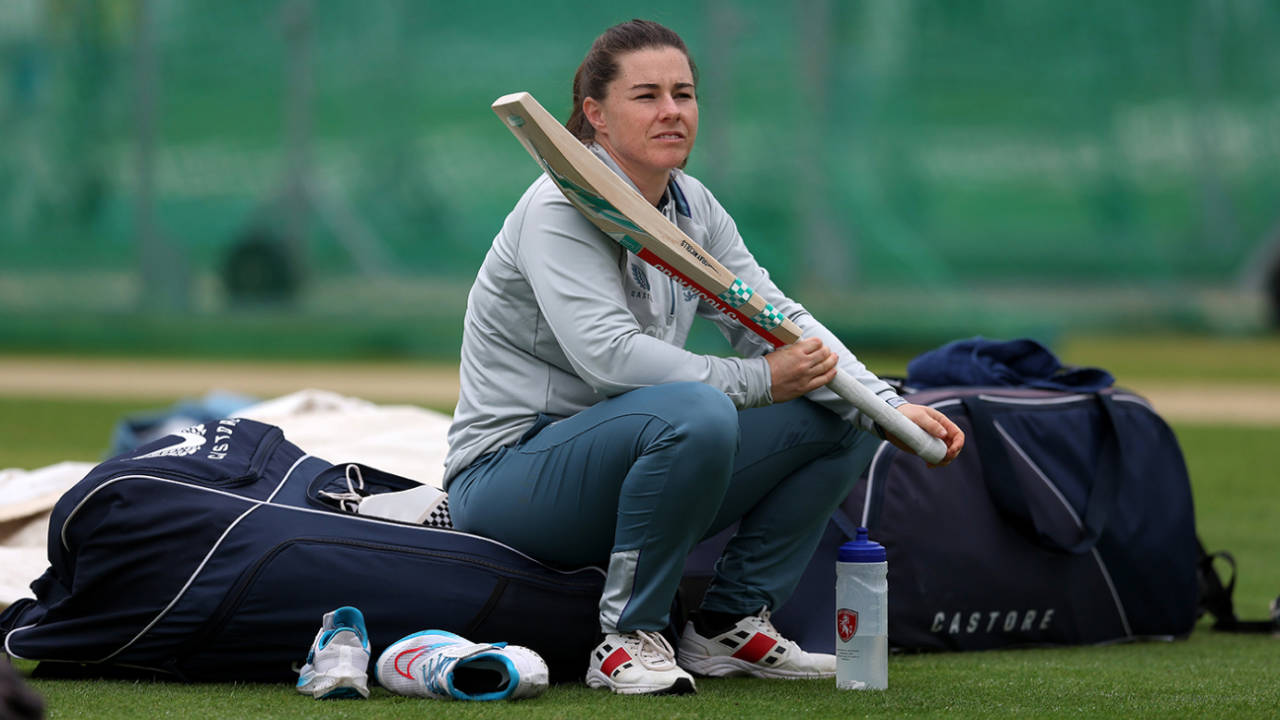 Tammy Beaumont during England's nets session, Lord's, September 23, 2022