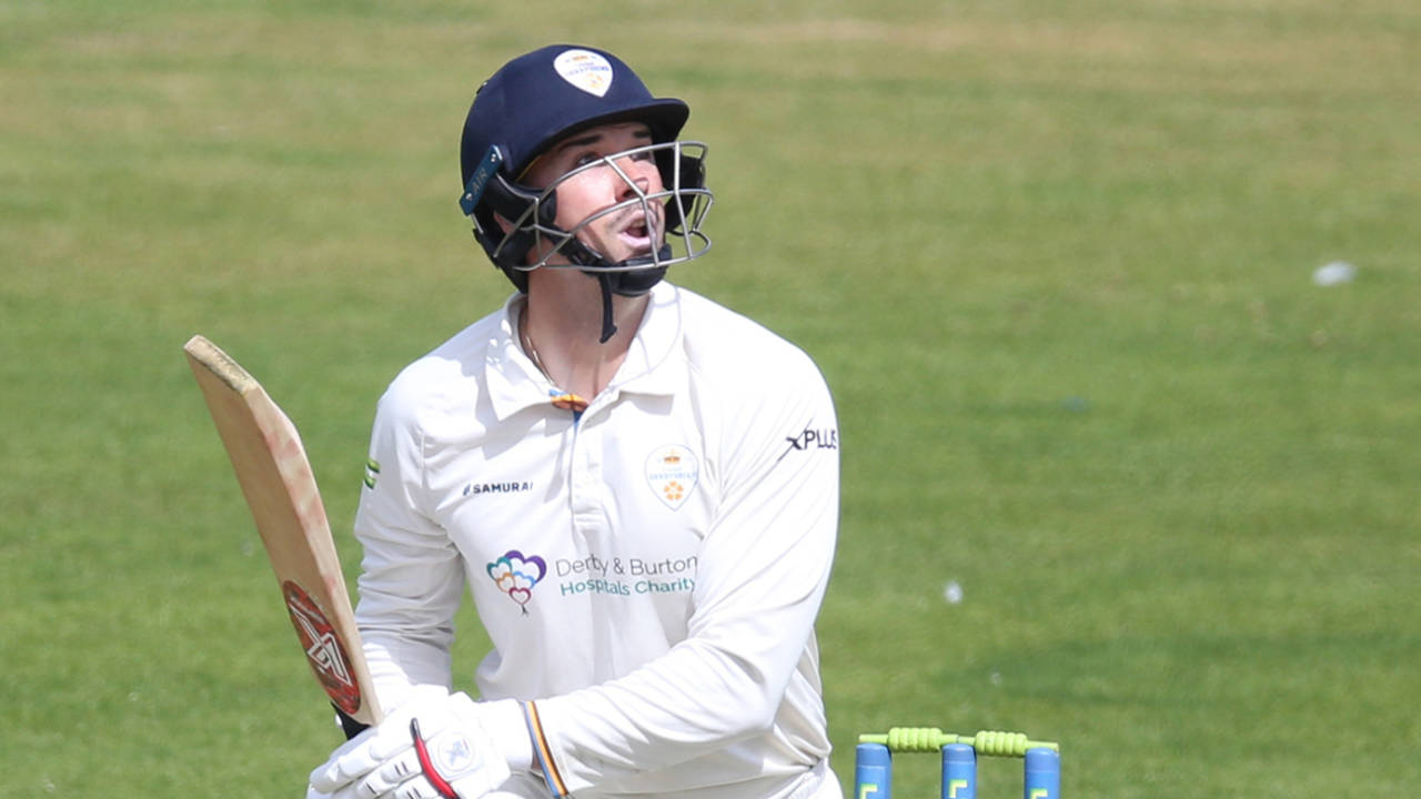 Billy Godleman plays to the leg side, LV= Insurance County Championship, Division Two, Durham vs Derbyshire, Seat Unique Riverside, July 11, 2022