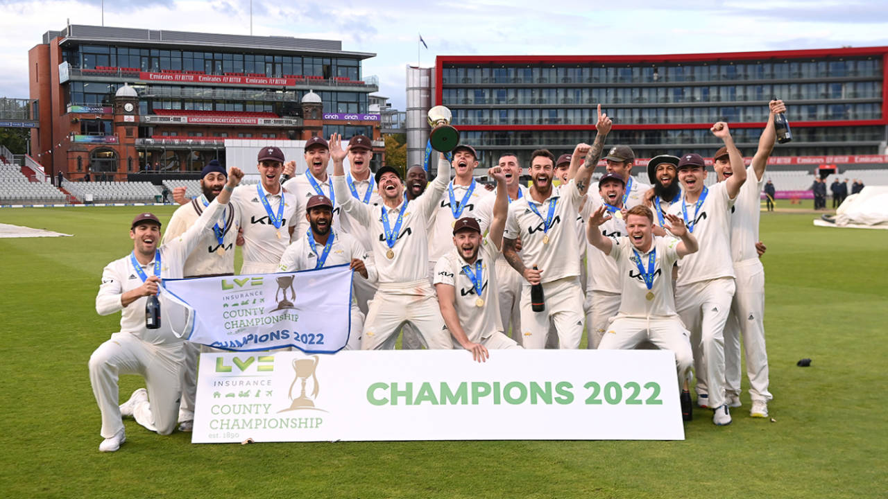 Surrey claimed their 20th outright title in 2022&nbsp;&nbsp;&bull;&nbsp;&nbsp;Getty Images