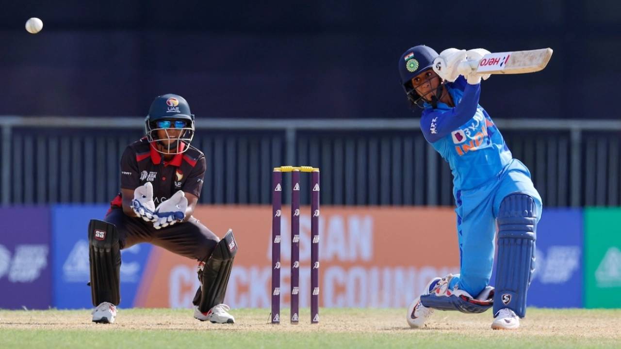 Jemimah Rodrigues brought up her second half-century of the tournament, India vs UAE, Women's Asia Cup, Sylhet, October 4, 2022