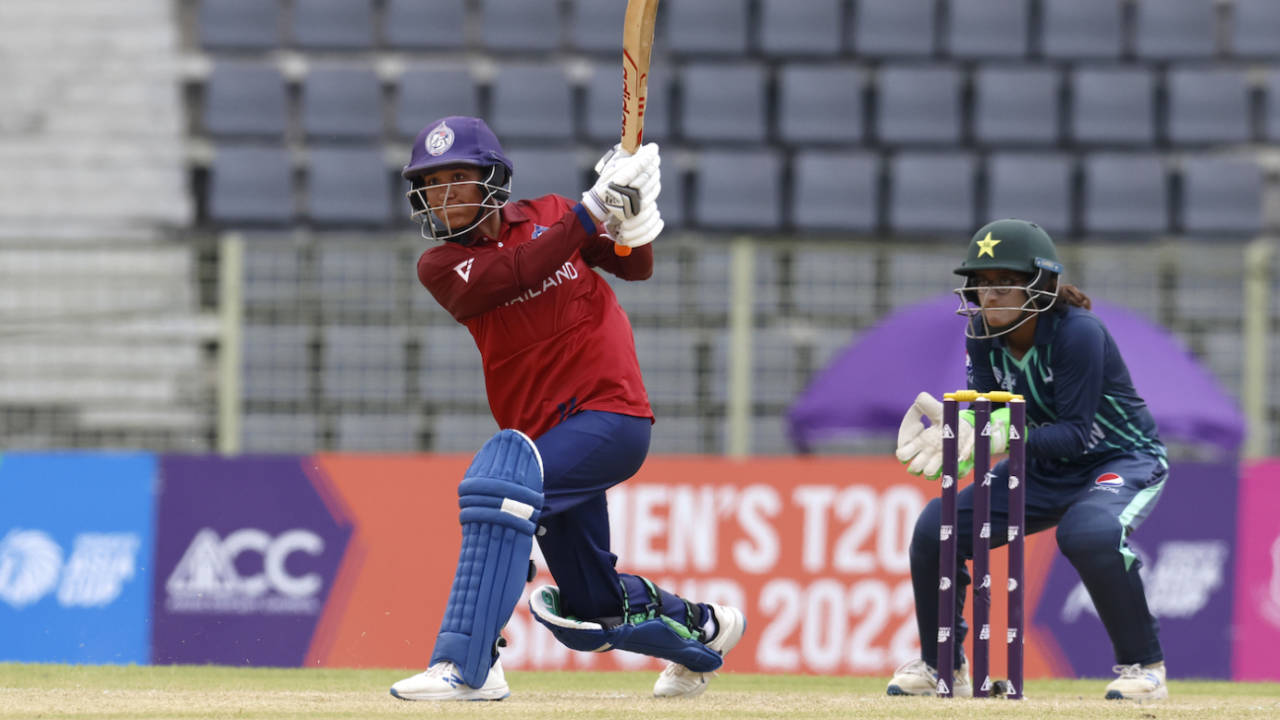 Natthakan Chantham was the star of Thailand's chase with a 51-ball 61, Pakistan vs Thailand, Women's Asia Cup, Sylhet, October 6, 2022