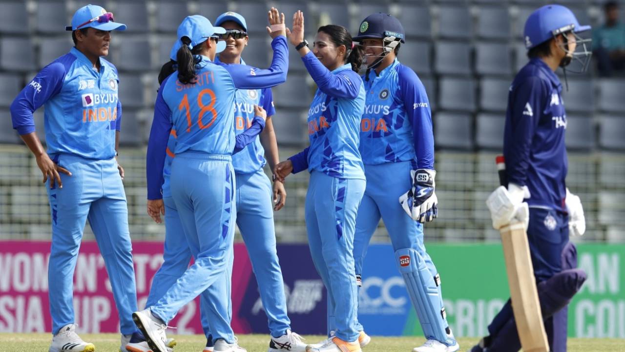 Sneh Rana pegged Thailand back with three wickets in the middle, India vs Thailand, Women's T20 Asia Cup, Sylhet, October 10, 2022