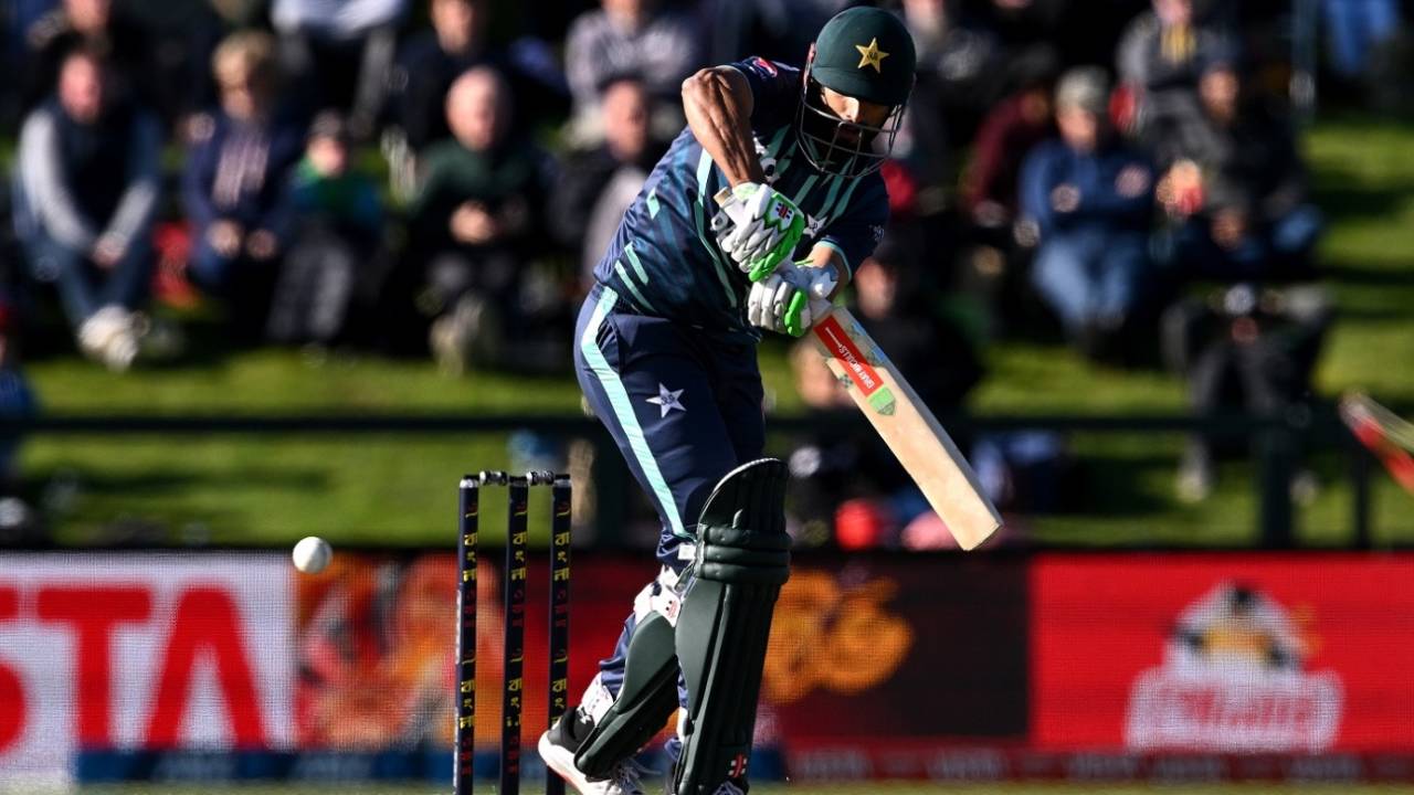 Shan Masood failed to find fluency in his stay, New Zealand v Pakistan, tri-series final, Christchurch, October 14, 2022