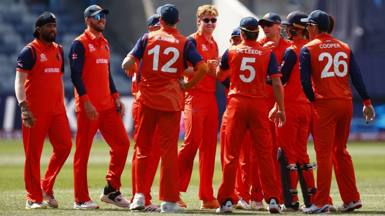 Netherlands' agony turned to ecstasy and their flights home were cancelled&nbsp;&nbsp;&bull;&nbsp;&nbsp;ICC via Getty Images