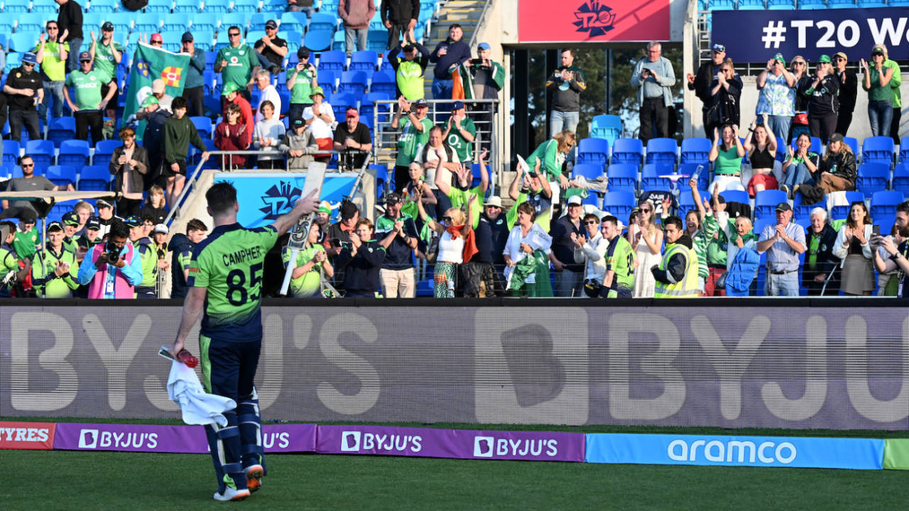 Curtis Campher was the toast of the travelling Irish supporters, Ireland vs Scotland, T20 World Cup, Hobart, October 19, 2022