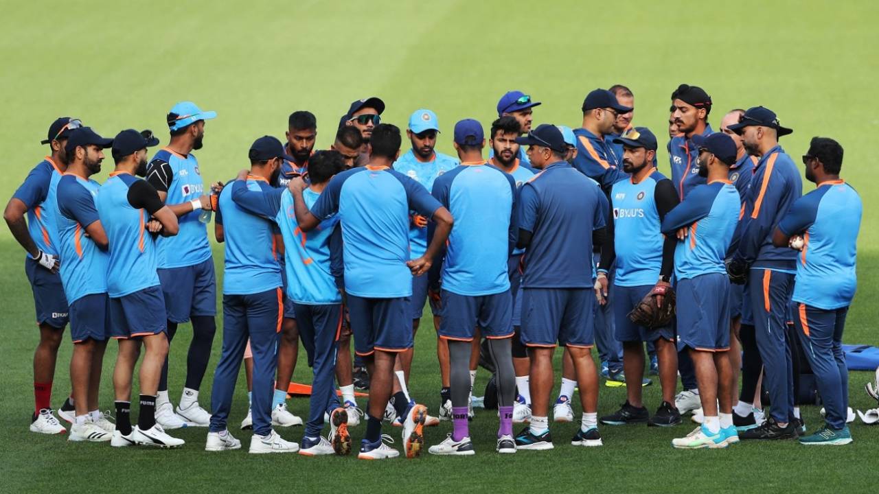 India practised in dry conditions on the eve of their match against Pakistan&nbsp;&nbsp;&bull;&nbsp;&nbsp;Getty Images