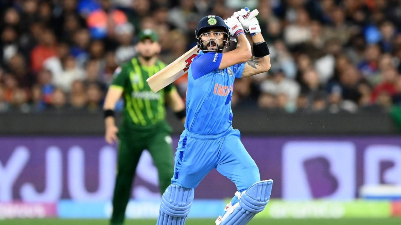 Virat Kohli brought up his 34th T20I fifty, India vs Pakistan, Men's T20 World Cup 2022, Super 12s, MCG/Melbourne, October 23, 2022