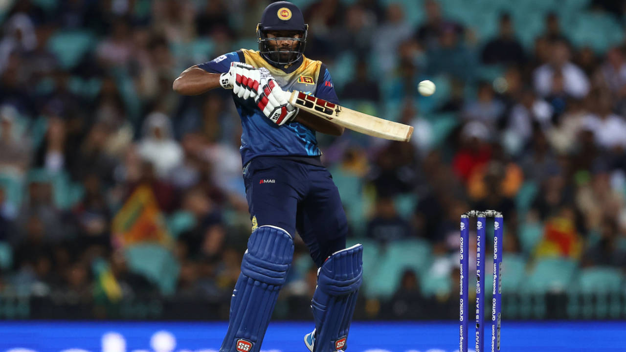 Bhanuka Rajapaksa made 34, New Zealand vs Sri Lanka, ICC Men's T20 World Cup 2022, Sydney, October 29, 2022

