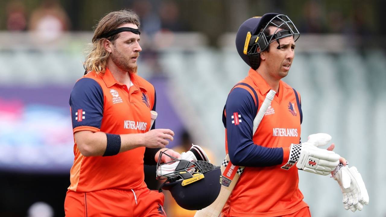 Max O'Dowd and Tom Cooper shared a crucial partnership to guide Netherlands home&nbsp;&nbsp;&bull;&nbsp;&nbsp;Getty Images
