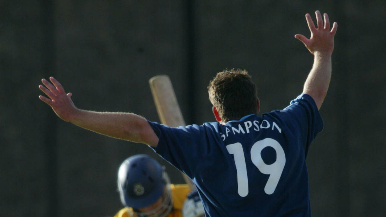 Shane Watson is bowled by Phil Samson for a golden duck, Surrey vs Hampshire, Twenty20 Cup, The Oval, July 03, 2004
