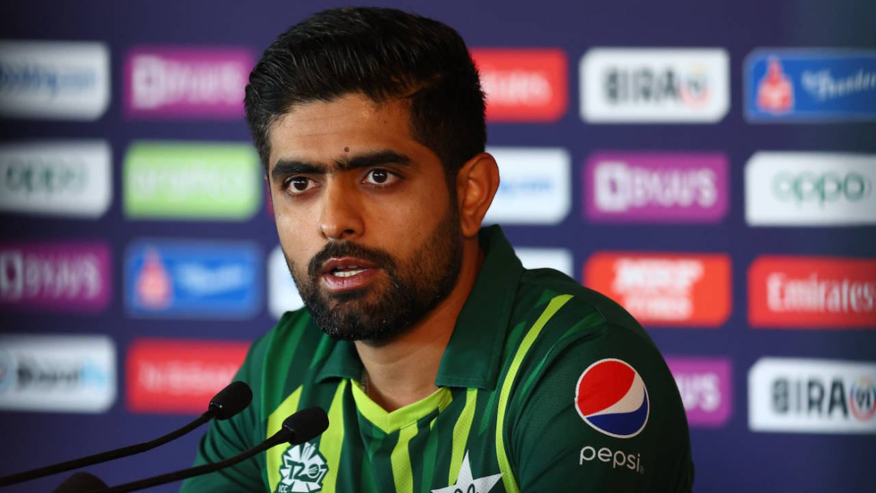 Babar Azam at a press conference on the eve of the final, Men's T20 World Cup, Melbourne, November 12, 2022