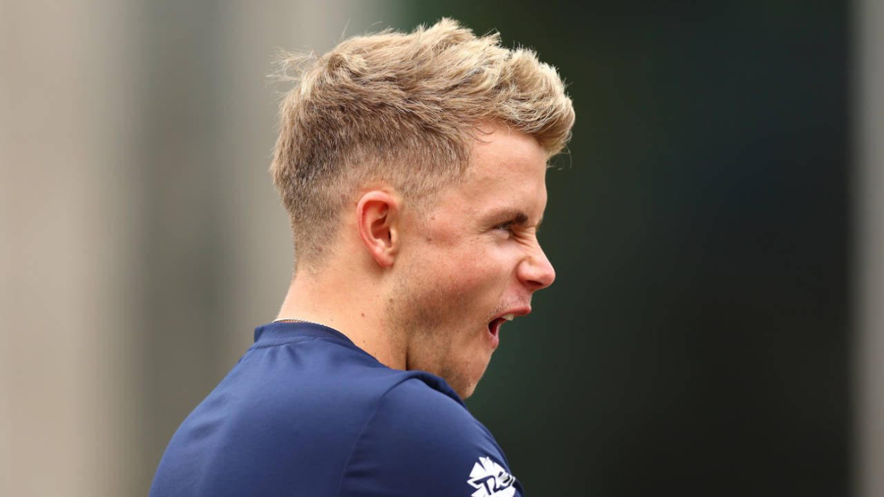 Sam Curran at a new session on the eve of the final, Men's T20 World Cup, Melbourne, November 12, 2022