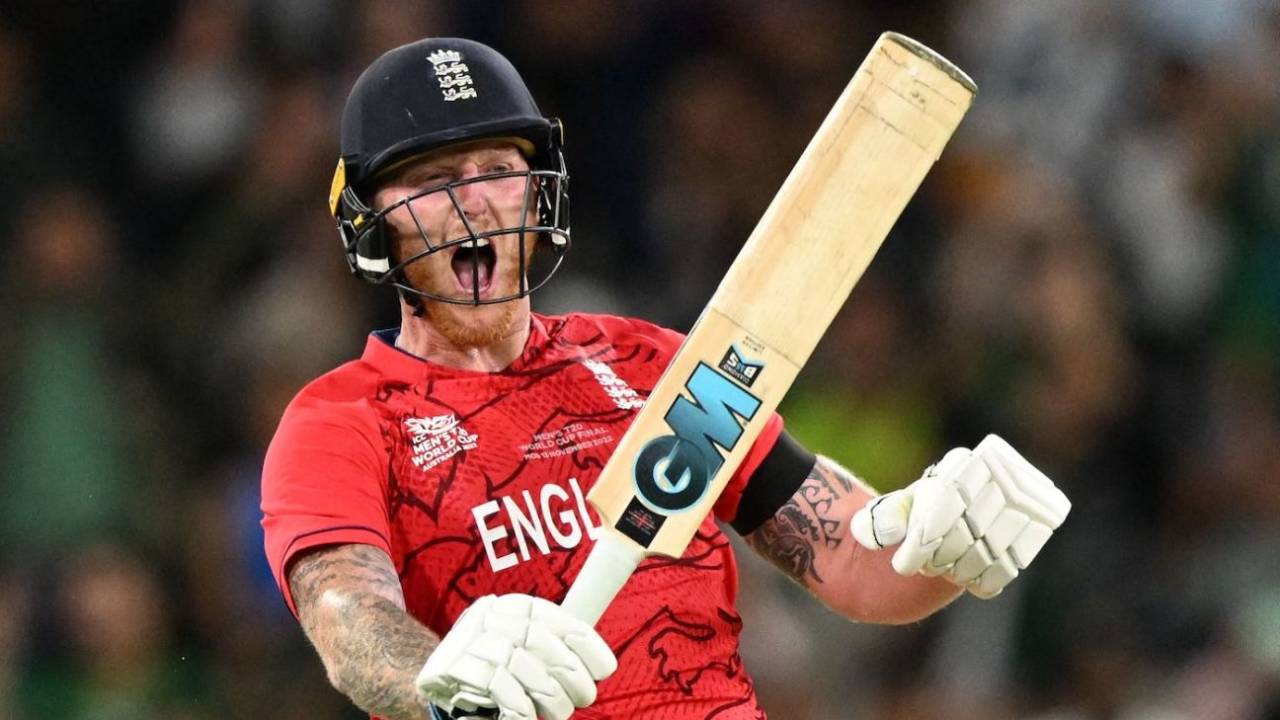 Ben Stokes made another unbeaten half-century in a World Cup final to guide England's chase&nbsp;&nbsp;&bull;&nbsp;&nbsp;AFP/Getty Images