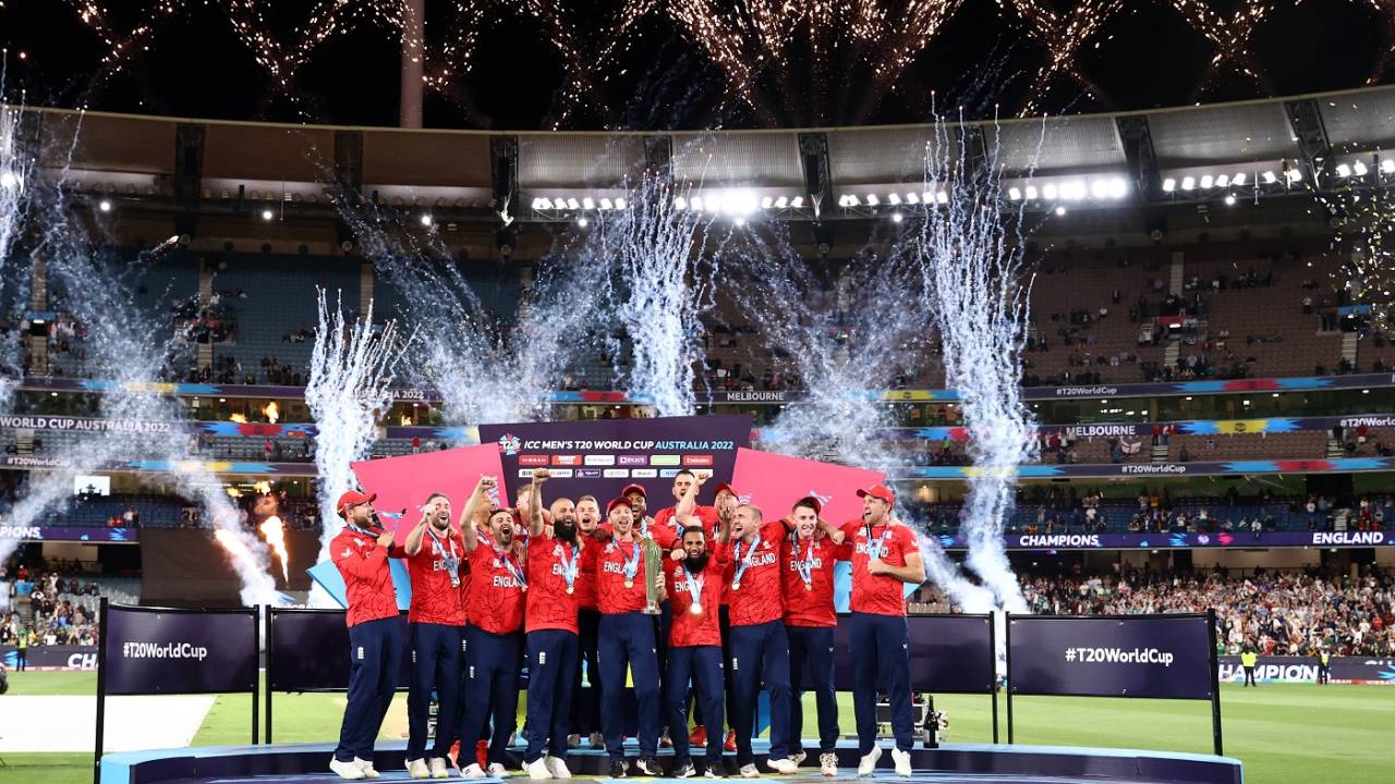 The picture-perfect moment - England on the podium, England vs Pakistan, T20 World Cup, final, November 13, 2022