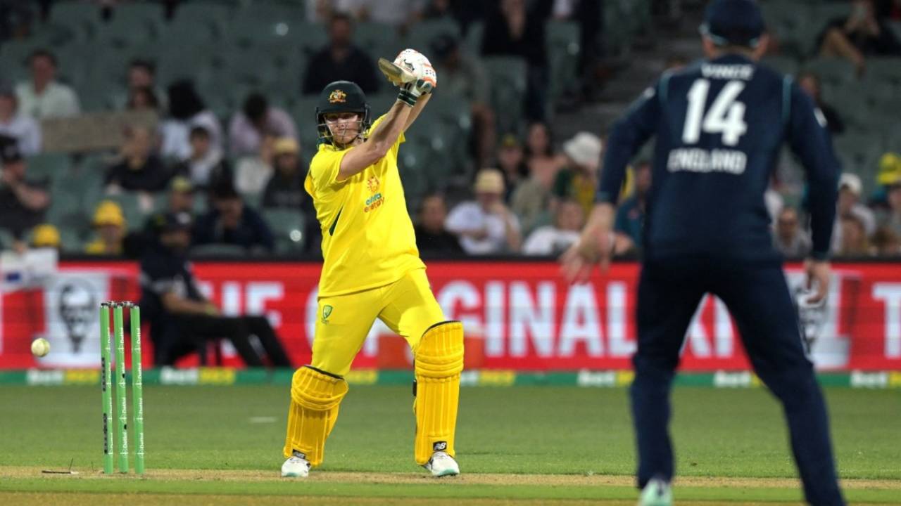 Steven Smith drives off the back foot, Australia vs England, 1st ODI, Adelaide, November 17, 2022