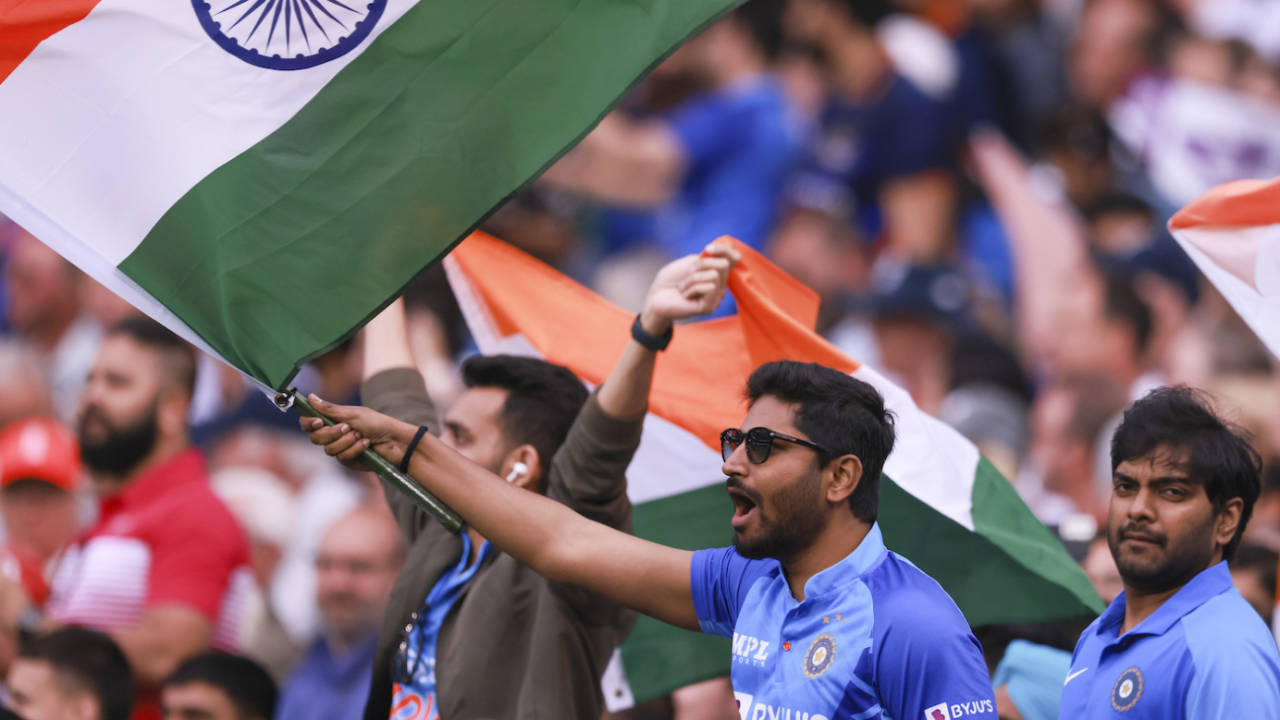 Indian fans were in an upbeat mood at the end of India's innings, India vs England, Men's T20 World Cup 2022, 2nd semi-final, Adelaide, November 10, 2022