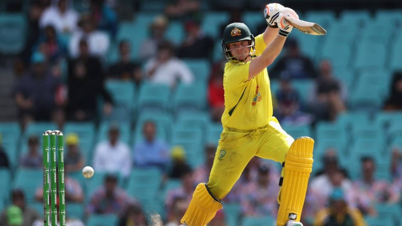 Steven Smith drives through cover, Australia vs England, 2nd ODI, Sydney, November 19, 2022