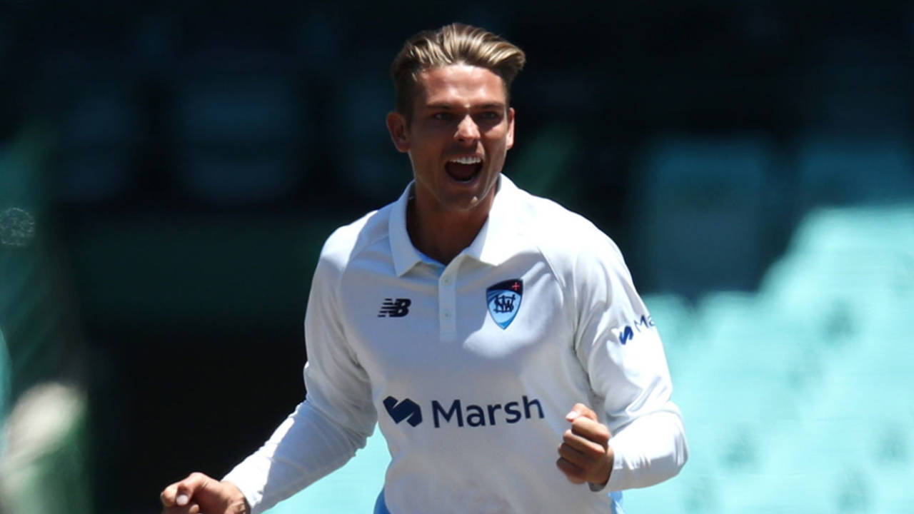 Chris Green took four wickets on his first-class debut, New South Wales vs Western Australia, Sheffield Shield, SCG, November 22, 2022