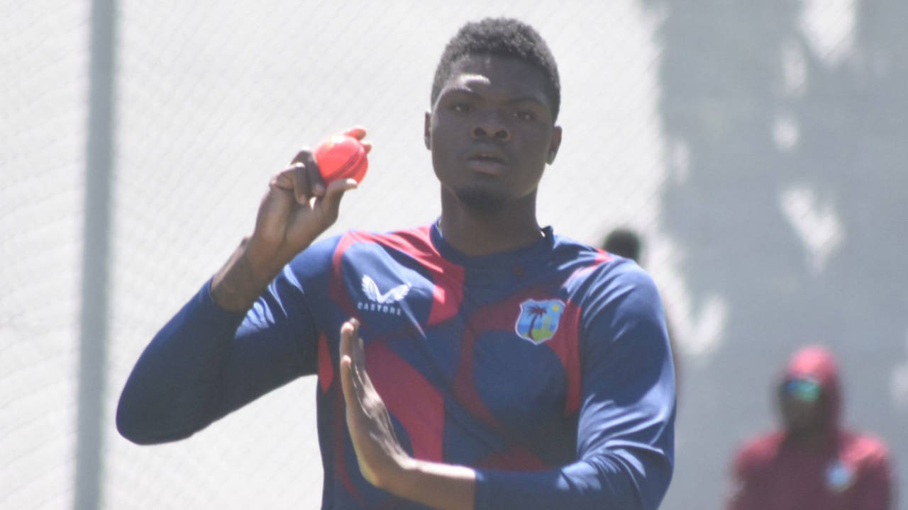Alzarri Joseph prepares with the pink ball&nbsp;&nbsp;&bull;&nbsp;&nbsp;Cricket West Indies
