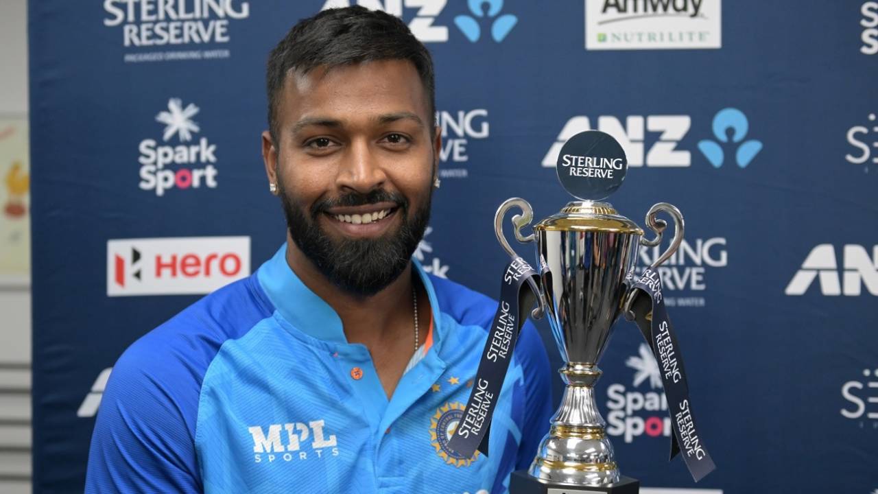 Hardik Pandya is all smiles after India won the three-match series 1-0, New Zealand vs India, 3rd T20I, Napier, November 22, 2022