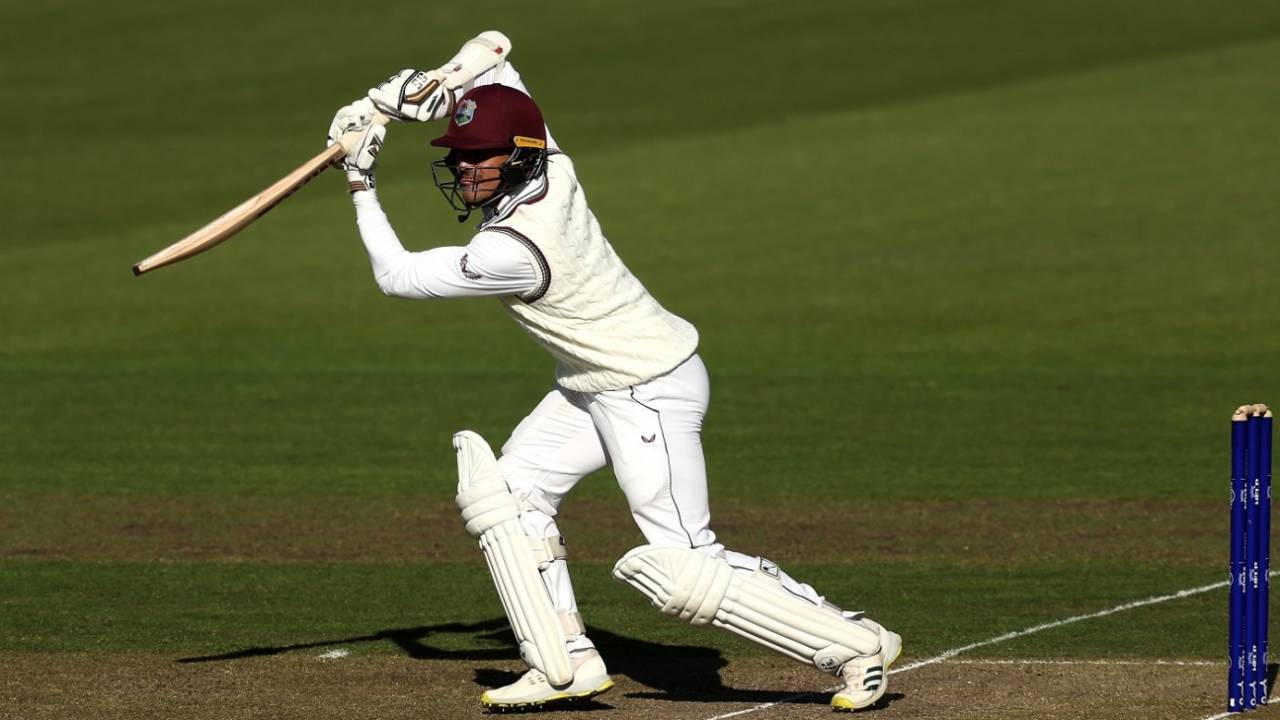 Tagenarine Chanderpaul plays a picture-perfect cover drive&nbsp;&nbsp;&bull;&nbsp;&nbsp;Getty Images