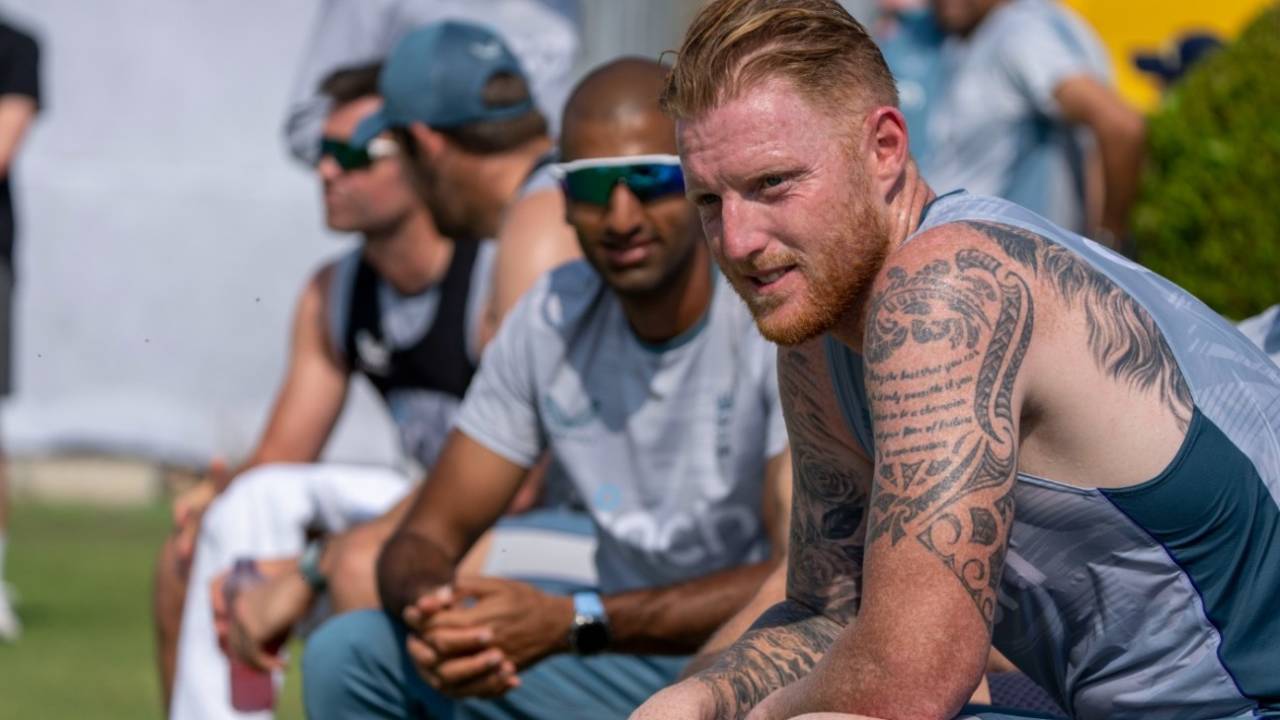 Ben Stokes looks on during England's practice session in Abu Dhabi, England vs England Lions, Tolerance Oval, Abu Dhabi, November 25, 2022