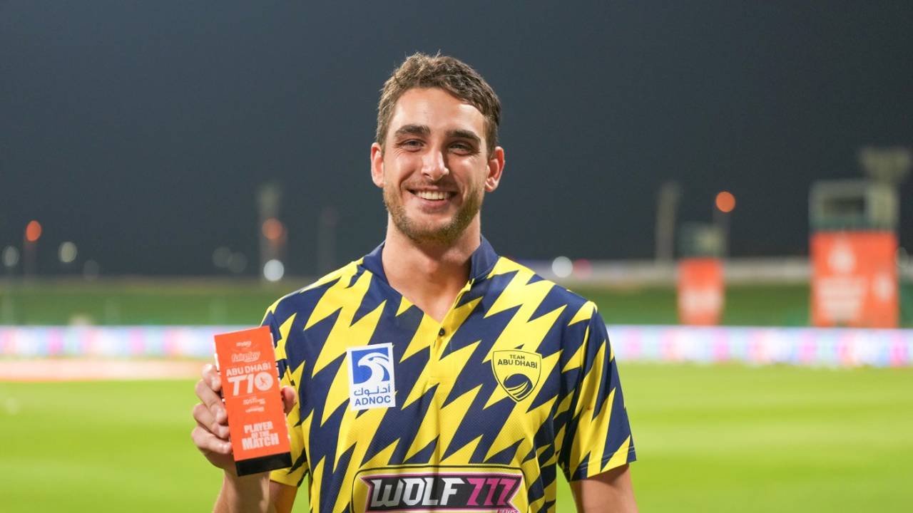 Peter Hatzoglou produced a Player-of-the-match performance two days after his 24th birthday, Abu Dhabi T10 league, Abu Dhabi, November 29, 2022