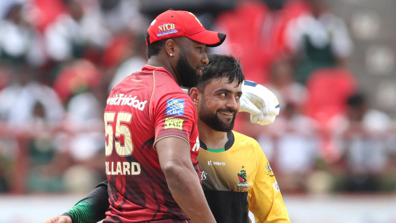 Kieron Pollard and Rashid Khan, rivals in the past, are now going to lead franchise teams owned by the same group&nbsp;&nbsp;&bull;&nbsp;&nbsp;CPL T20 via Getty Images
