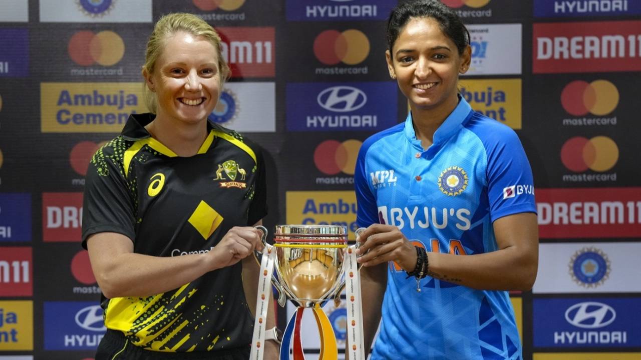 Captains Alyssa Healy and Harmanpreet Kaur went head-to-head in India for a T20I series late last year&nbsp;&nbsp;&bull;&nbsp;&nbsp;PTI 