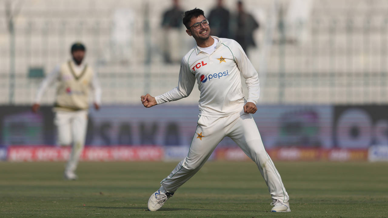 Abrar Ahmed took a seven-for on Test debut&nbsp;&nbsp;&bull;&nbsp;&nbsp;Matthew Lewis/Getty Images