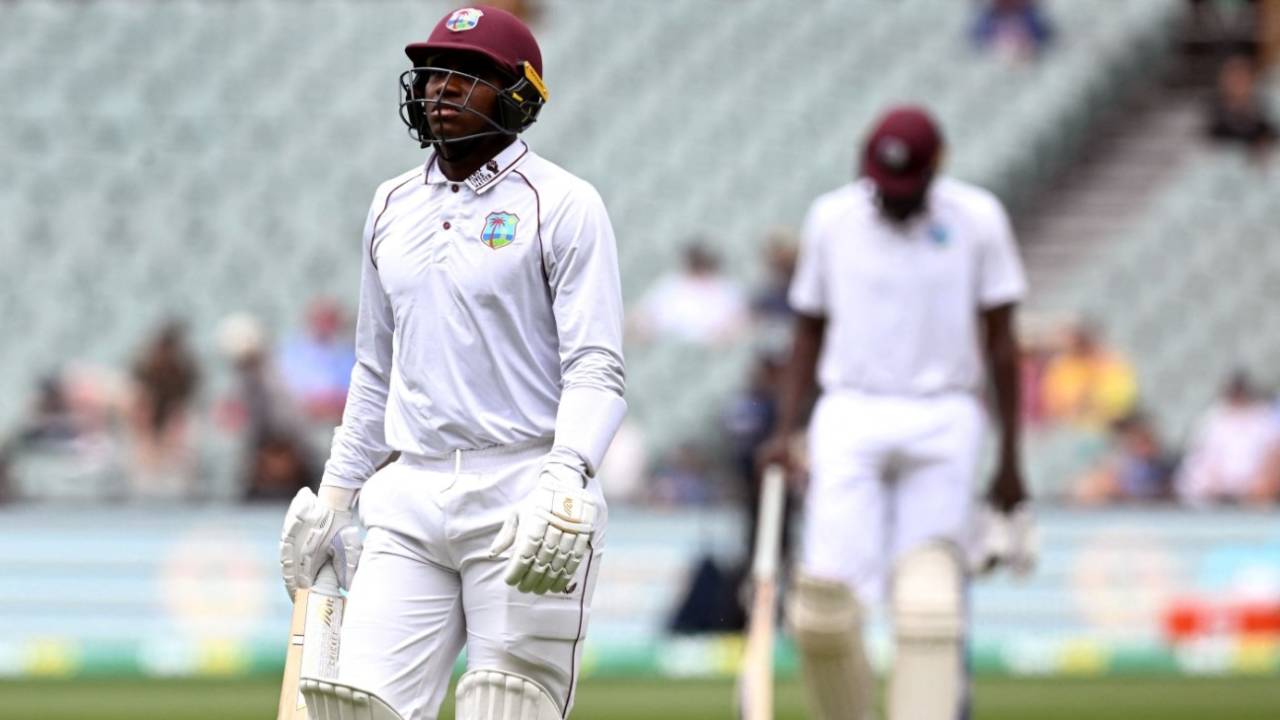 Devon Thomas walks off dejected, Australia vs West Indies, 2nd Test, Adelaide, 4th Day, December 11, 2022