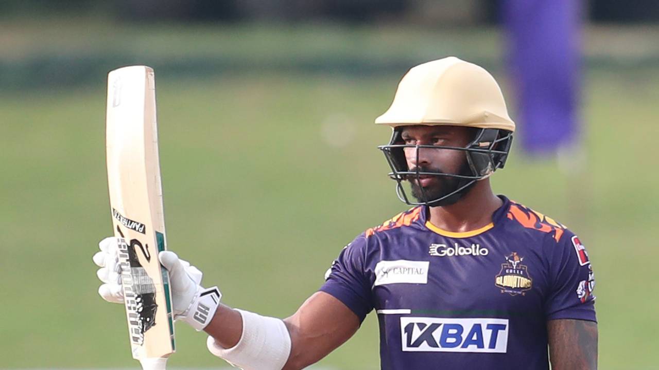 Thanuka Dabare was the Player of the Match for his 51-ball 70, Galle Gladiators vs Kandy Falcons, Lanka Premier League, Pallekele, December 12, 2022