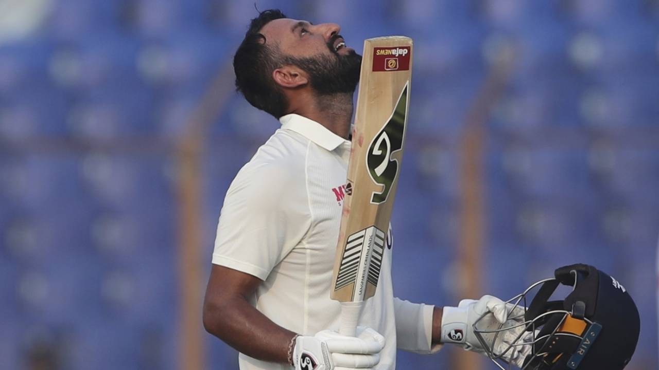 Cheteshwar Pujara got to his first Test century since January 2019, Bangladesh vs India, 1st Test, Chattogram, 3rd day, December 16, 2022