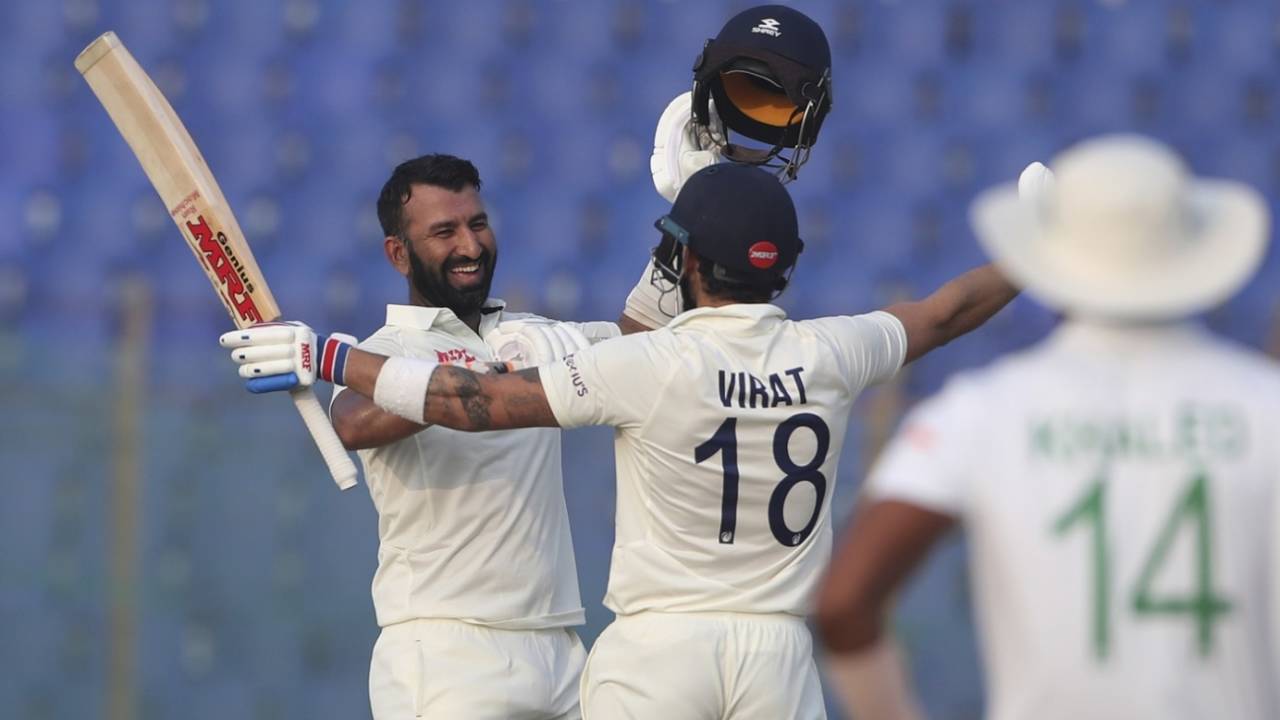 Cheteshwar Pujara scored his first Test ton since January 2019&nbsp;&nbsp;&bull;&nbsp;&nbsp;Associated Press
